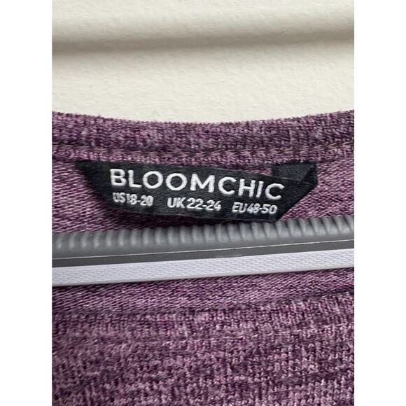 BloomChic Women’s 18 20 Lightweight Purple Long Sleeve Pullover Top Plus Size - Picture 3 of 5